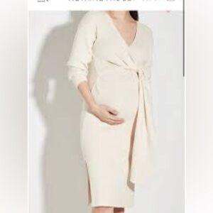Nothing Fits But Wrap Nursing Maternity Dress in Ivory - OS